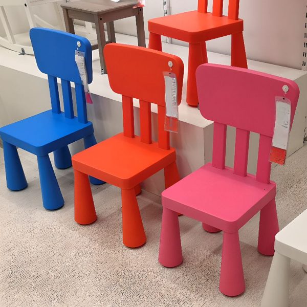 "Solid Color Plastic Rust Resistant Children's Chair for Kids"