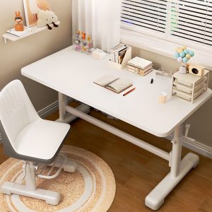 "Adjustable, Rainproof White Wood Kids Computer Desk"